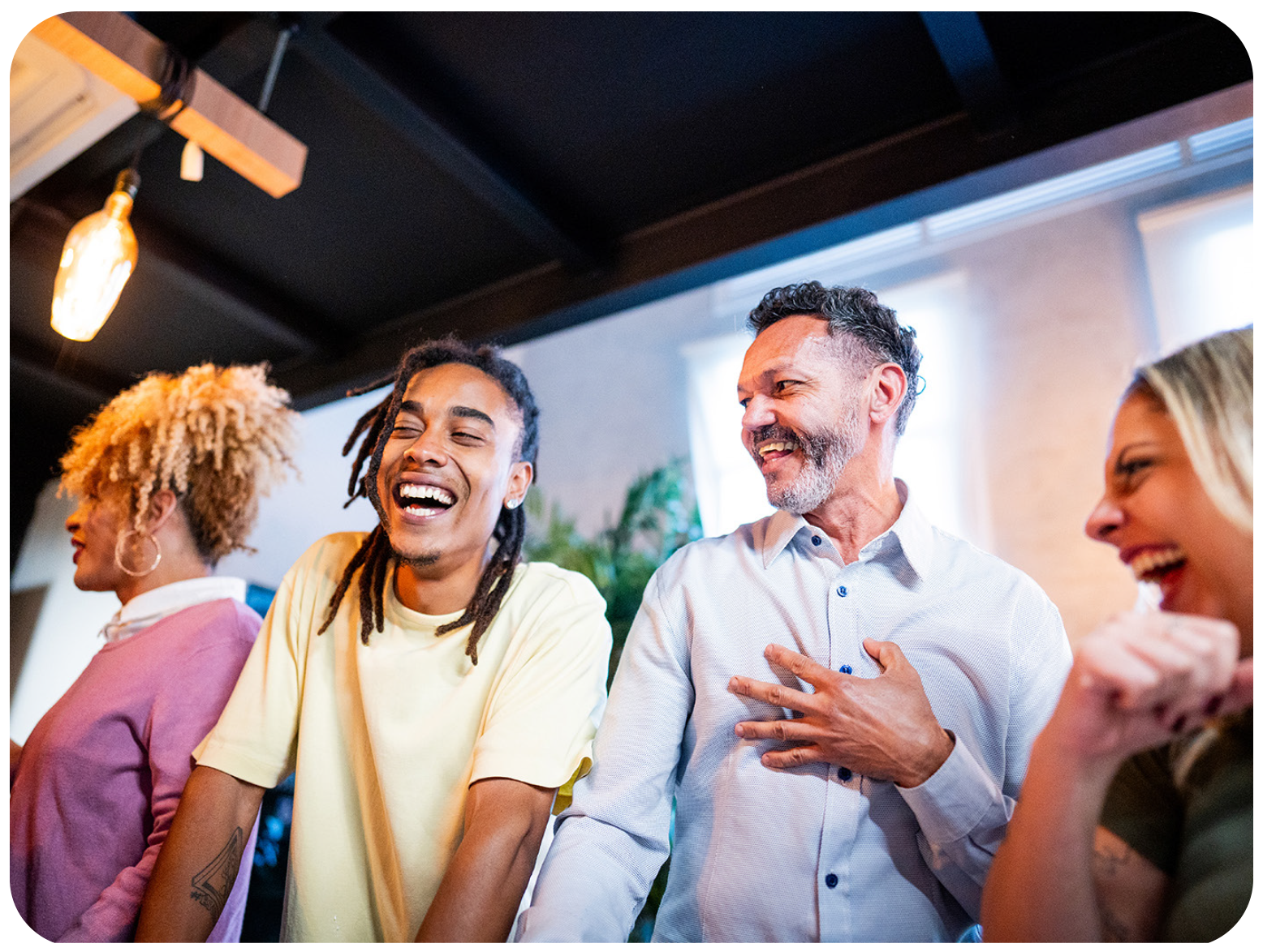 Laughing and Smiling Employees Image